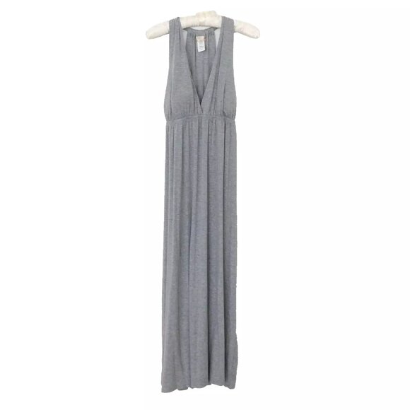 Mon Amie Gray Halter Maxi Dress Size Medium - Picture 3 of 6